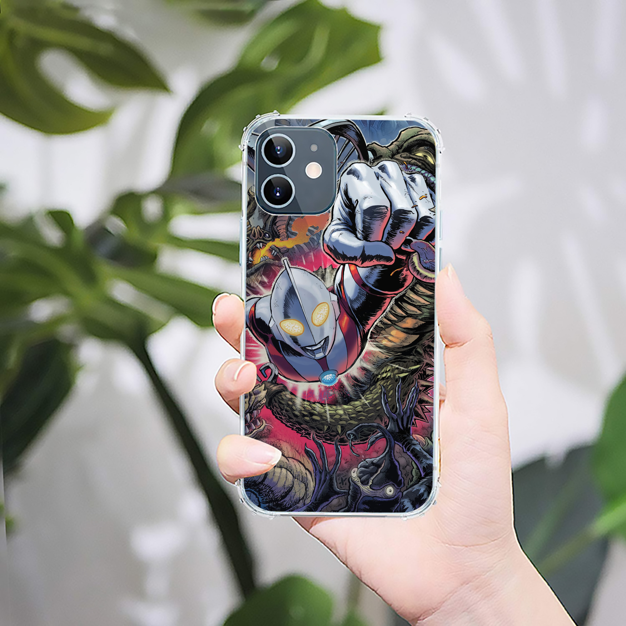 （画像用） ウルトラマン Ultraman 【iPhone 12シリーズ対応】透明スマホケース（クリアソフトケース）
